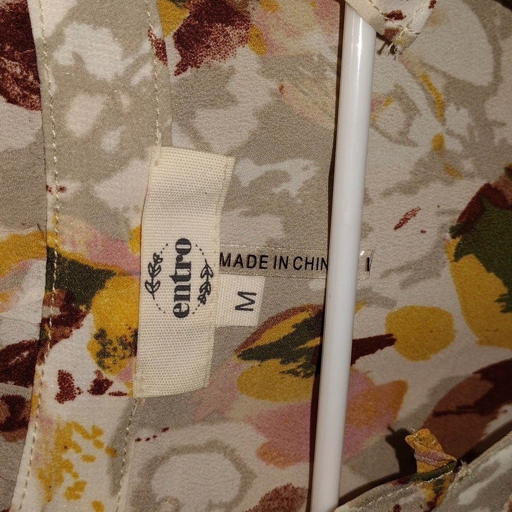 Entro Abstract Lightweight Blouse Top M - Picture 4 of 6